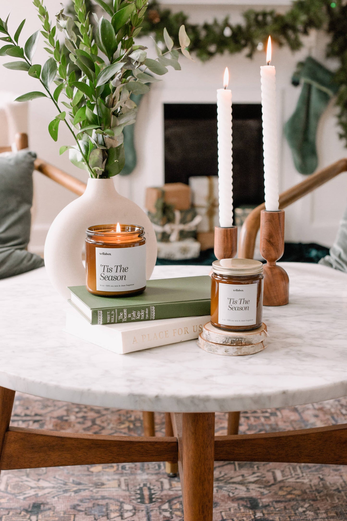 'Tis The Season | Seasonal 8oz Soy Candle Amber Jar Standard