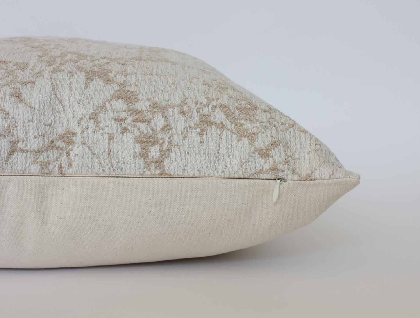 Cream Floral Throw Pillow Cover, Ivory Pillow | Evielle : 20x20