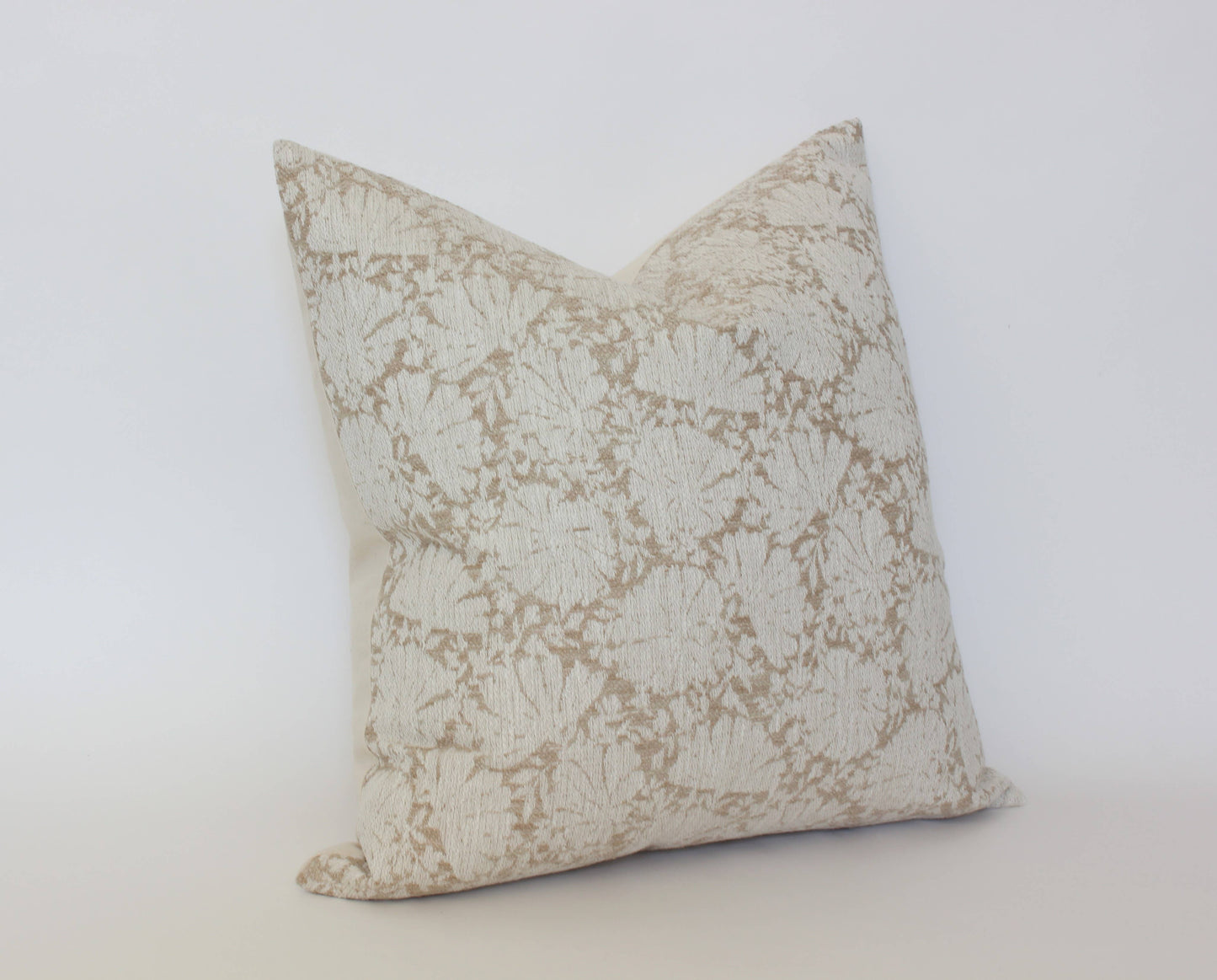 Cream Floral Throw Pillow Cover, Ivory Pillow | Evielle : 20x20
