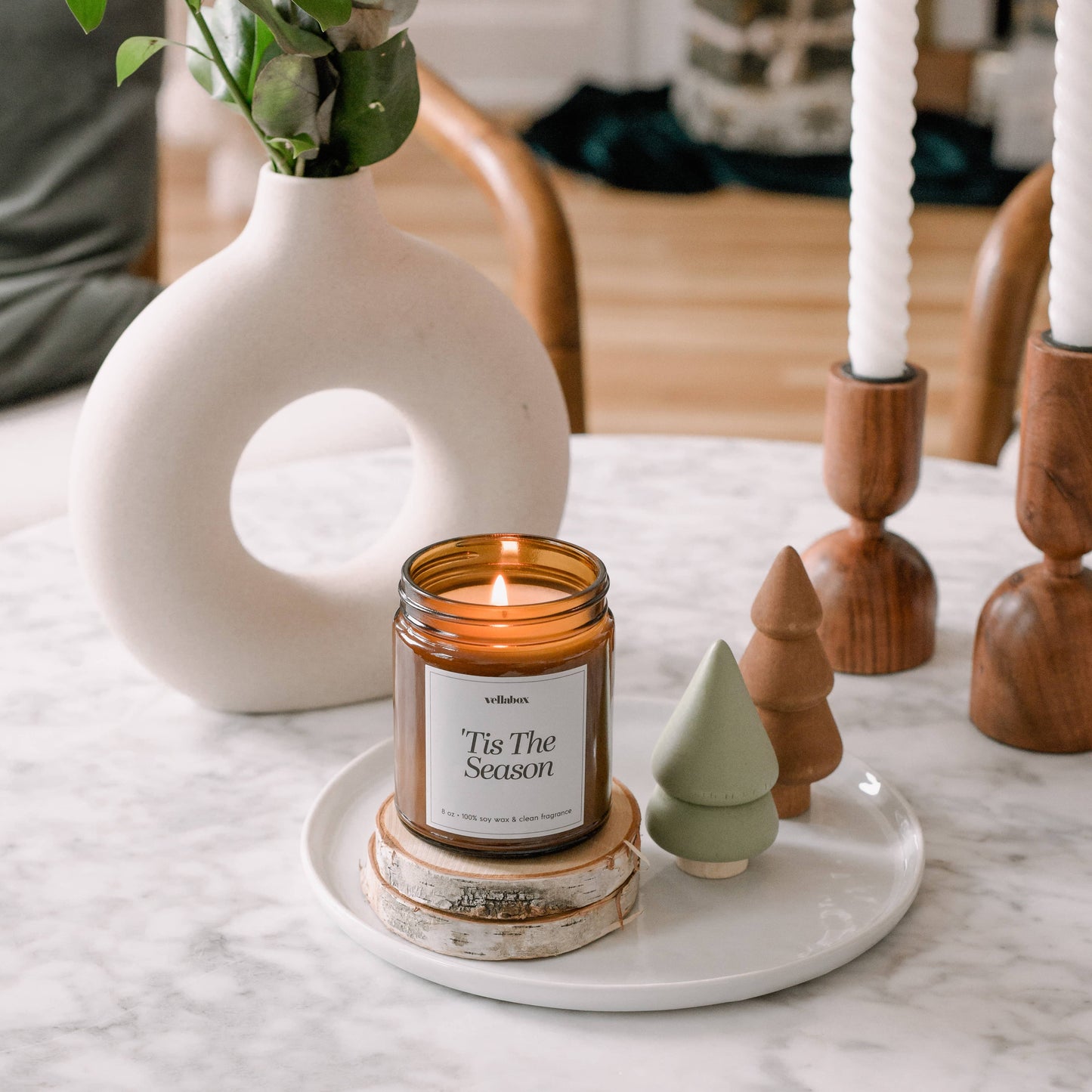 'Tis The Season | Seasonal 8oz Soy Candle Amber Jar Standard