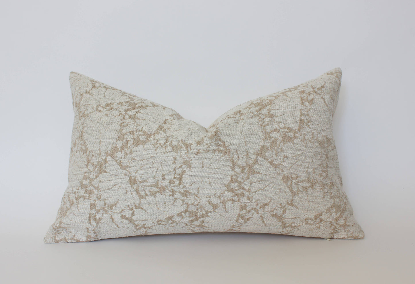 Cream Floral Throw Pillow Cover, Ivory Pillow | Evielle : 20x20