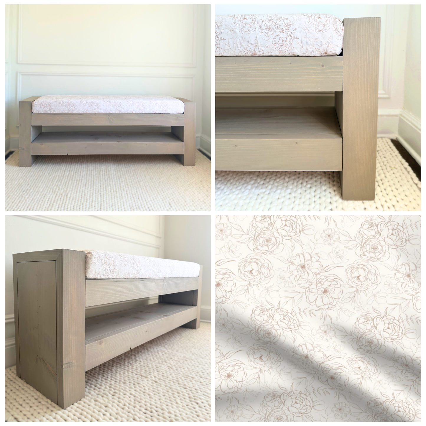 The Paisley Bench | Coastal Gray