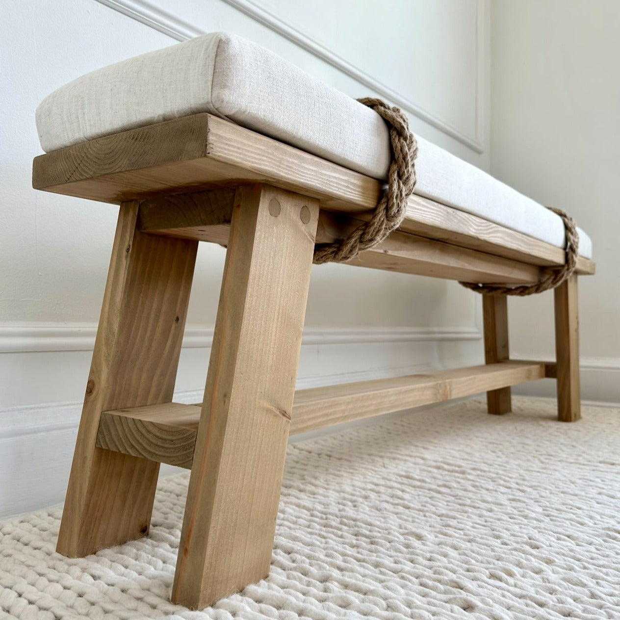 The Farmhouse Rope Bench