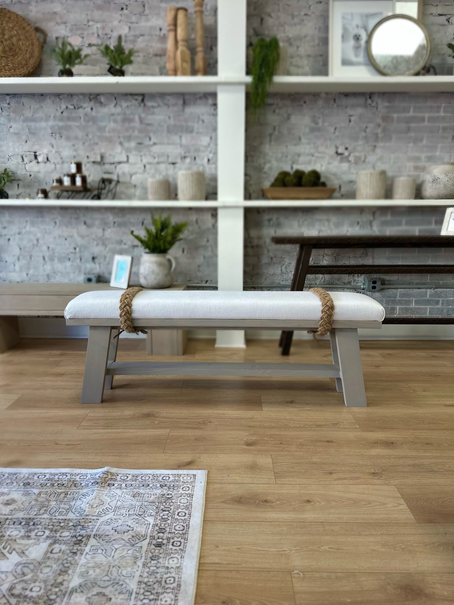 Arthur Ferreri Farmhouse Rope Bench