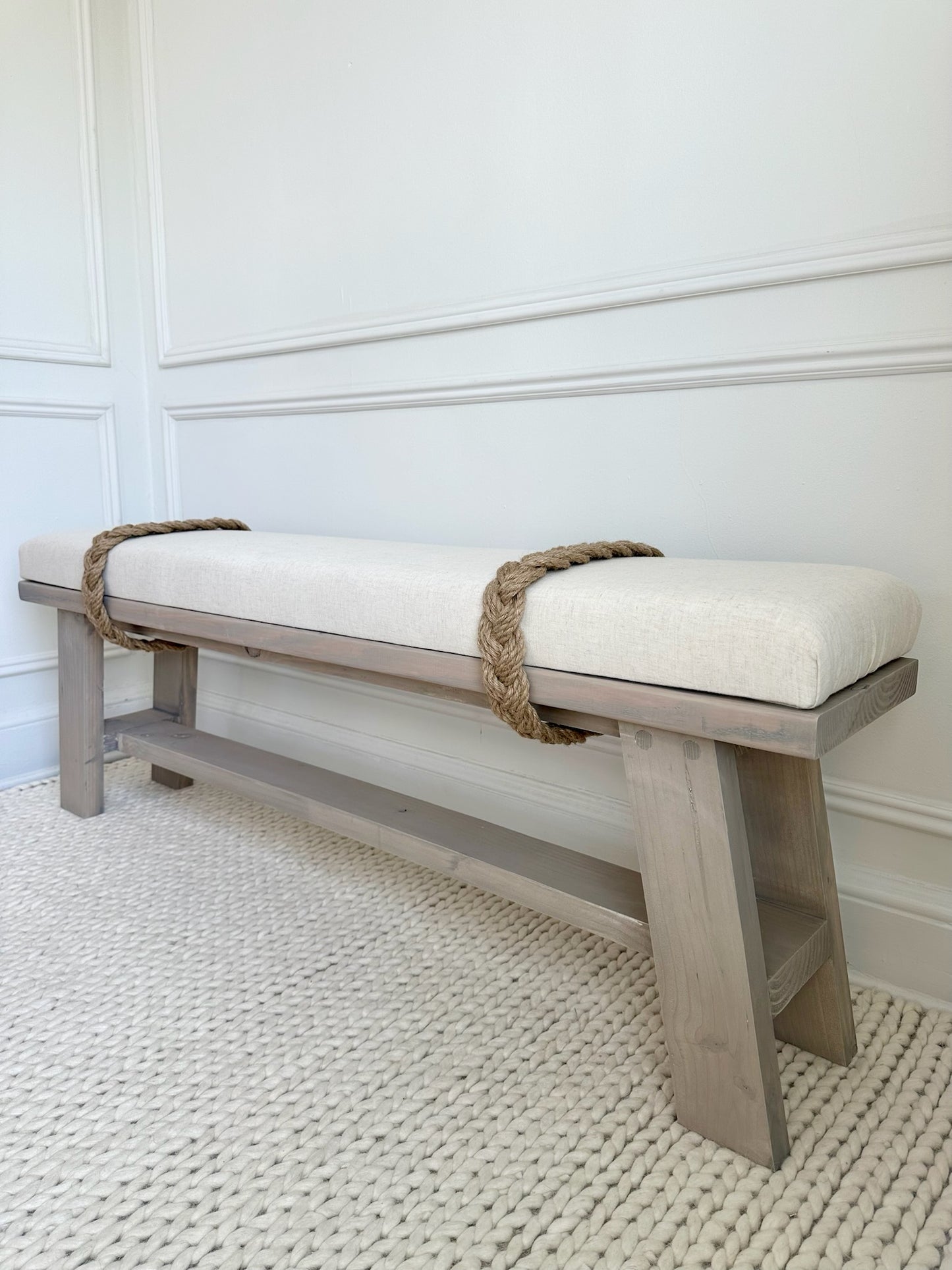 The Farmhouse Rope Bench