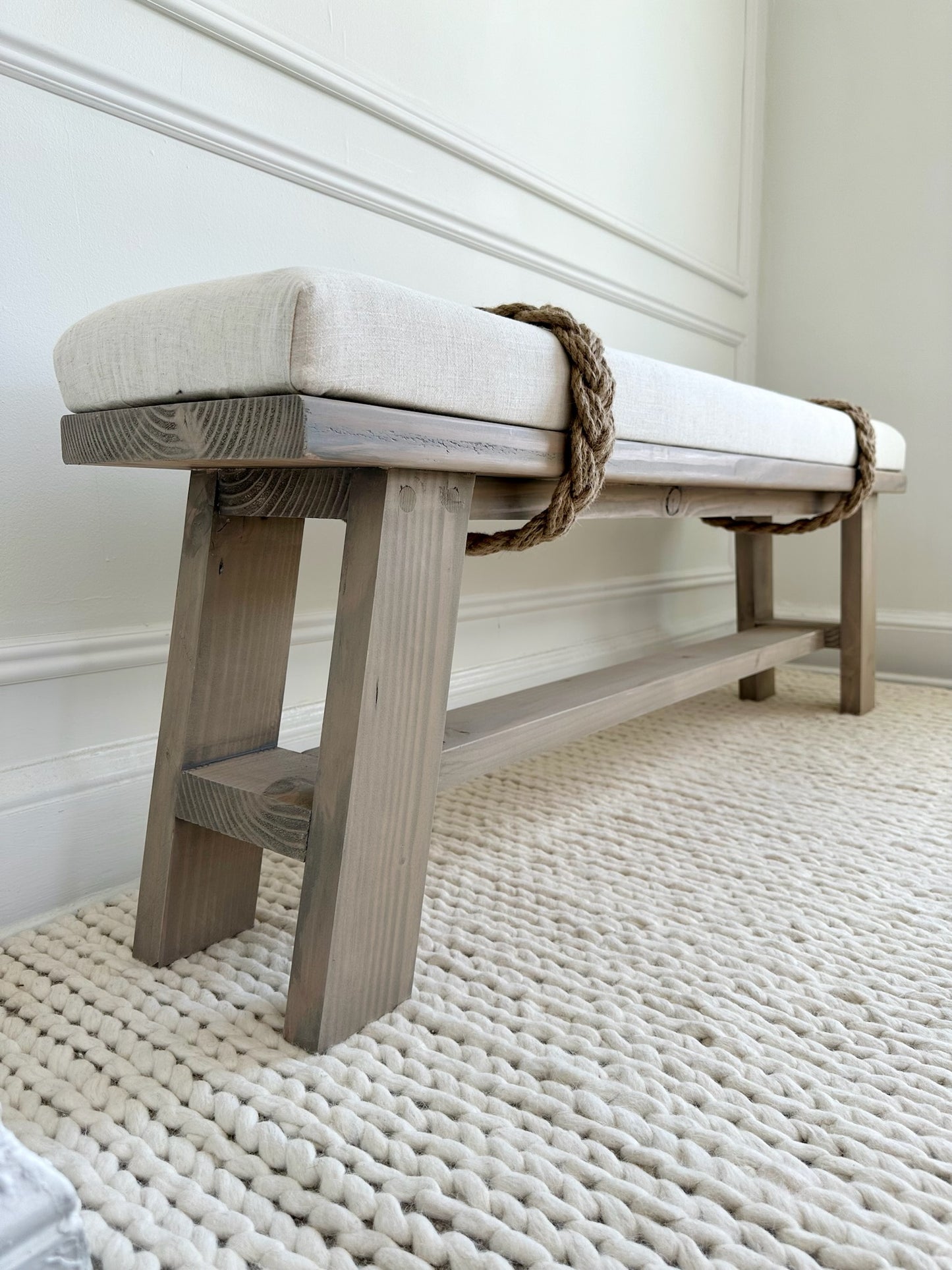The Farmhouse Rope Bench