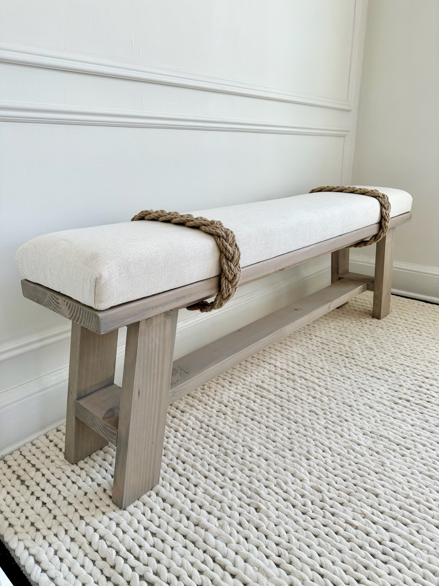 The Farmhouse Rope Bench