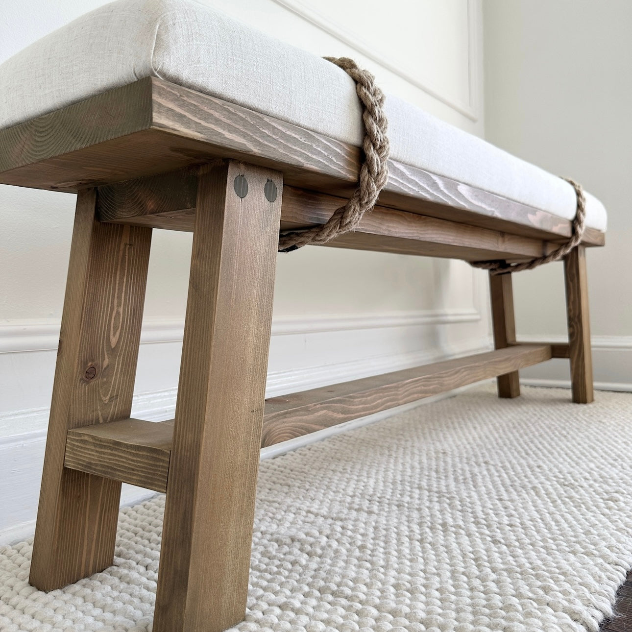 The Farmhouse Rope Bench