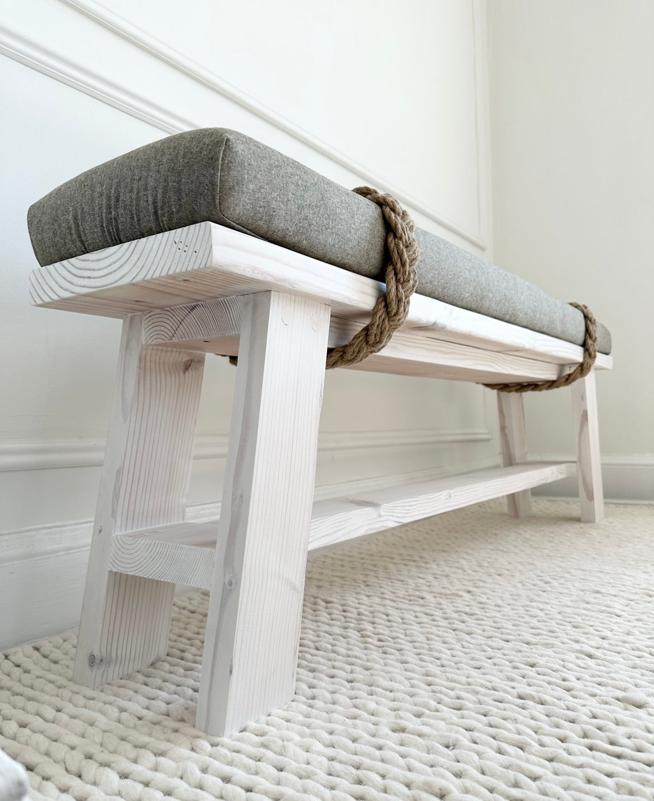 The Farmhouse Rope Bench