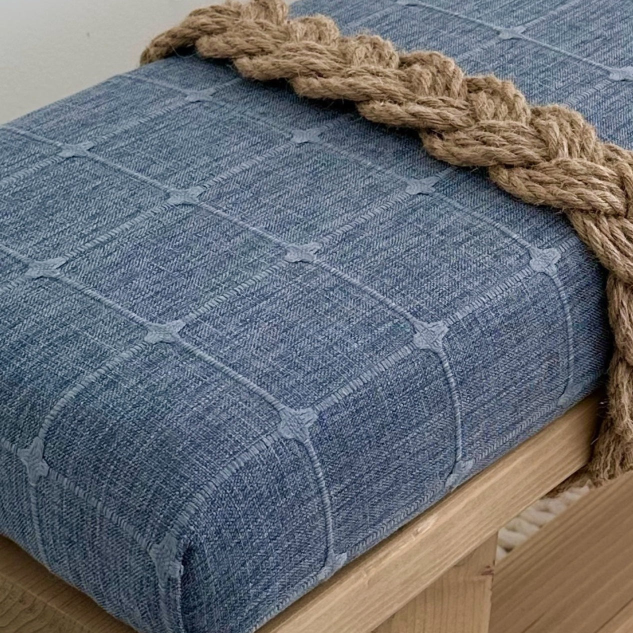 XL Farmhouse Rope Dining Bench