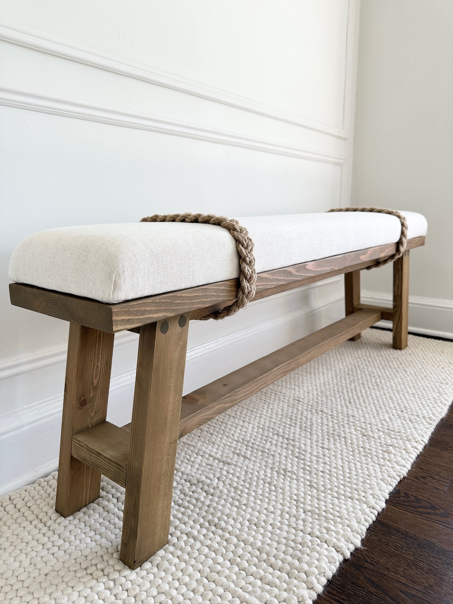 The Farmhouse Rope Bench