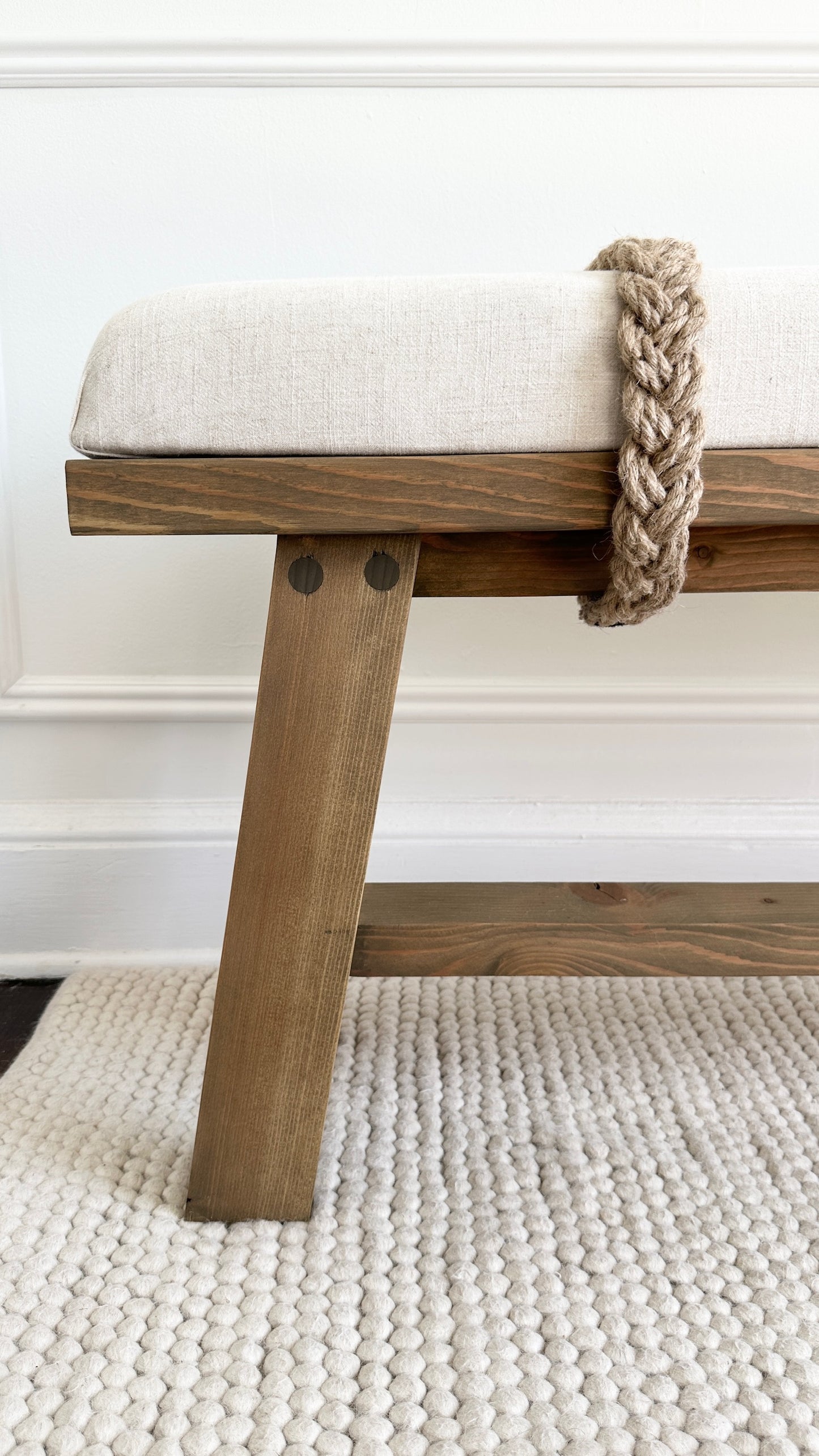 The Farmhouse Rope Bench