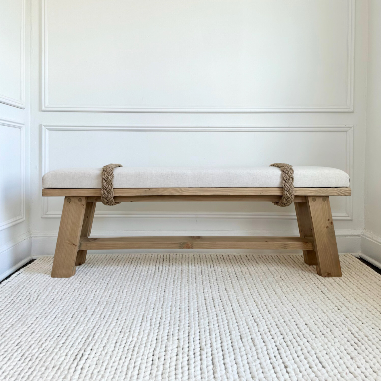 The Farmhouse Rope Bench