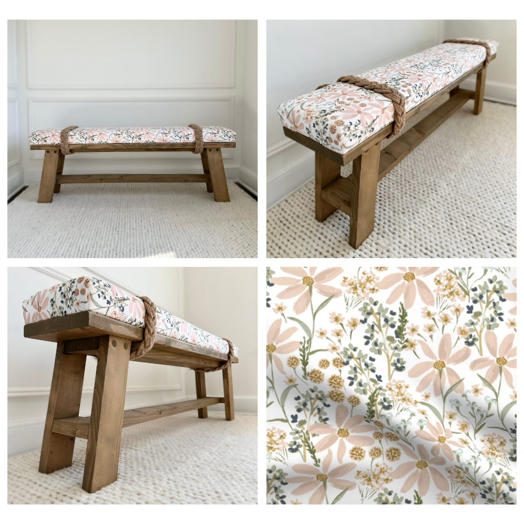 Farmhouse Rope Bench | 'American Wheat'