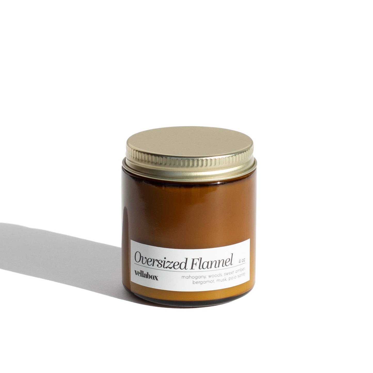 Oversized Flannel | Seasonal 4oz Soy Candle Amber Jar Mini