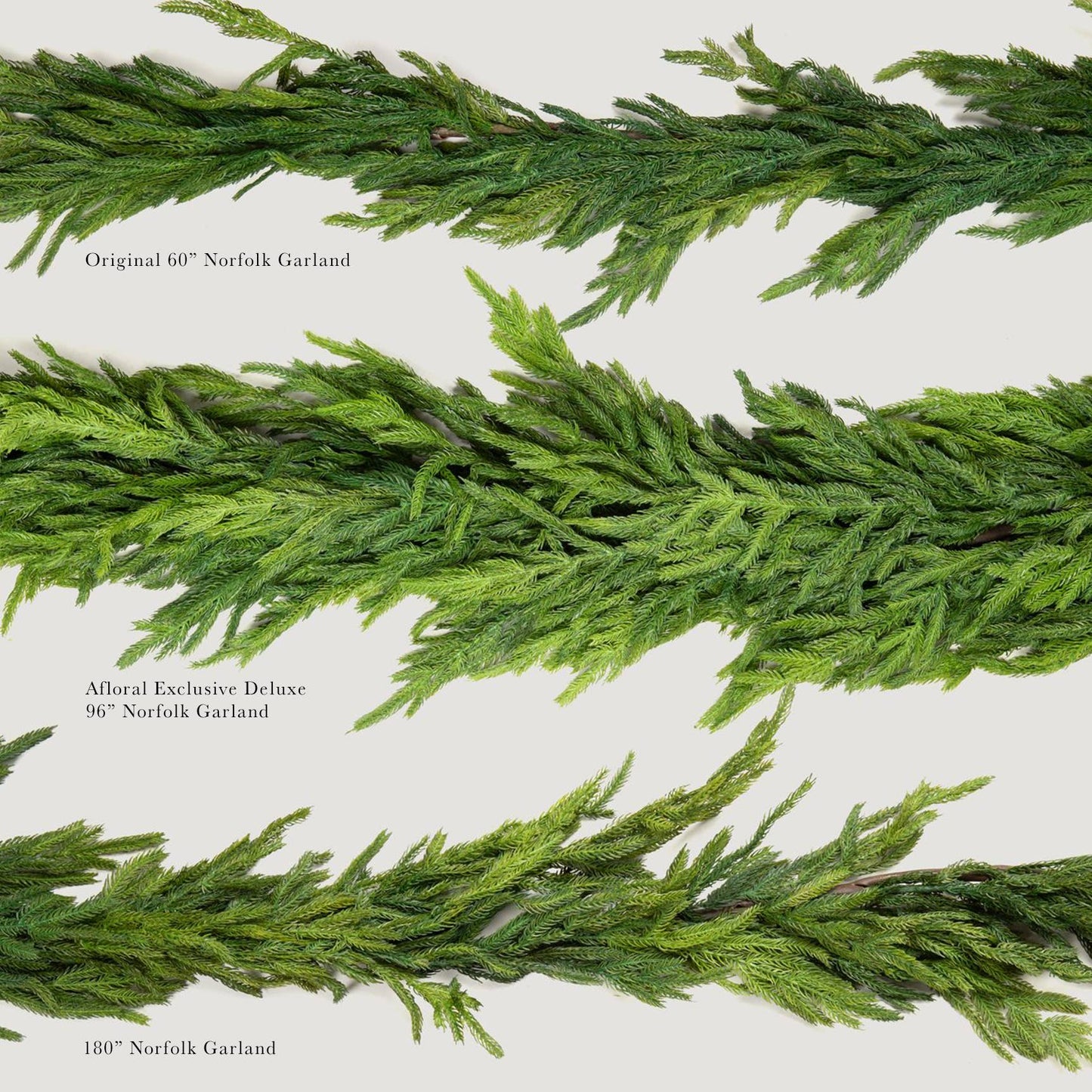 Afloral Real Touch Norfolk Pine Garland - 180" Long