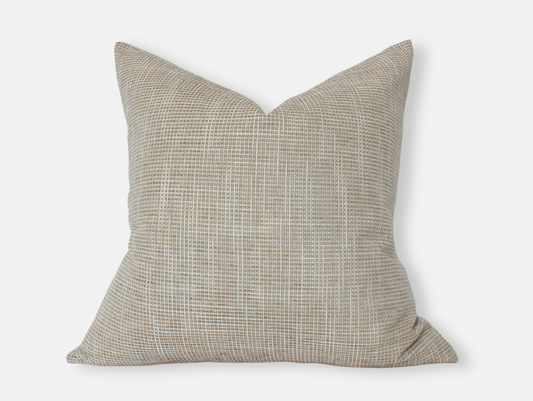 Beige Tan Throw Pillow Cover, Solid Beige Pillow | Layla: 20x20