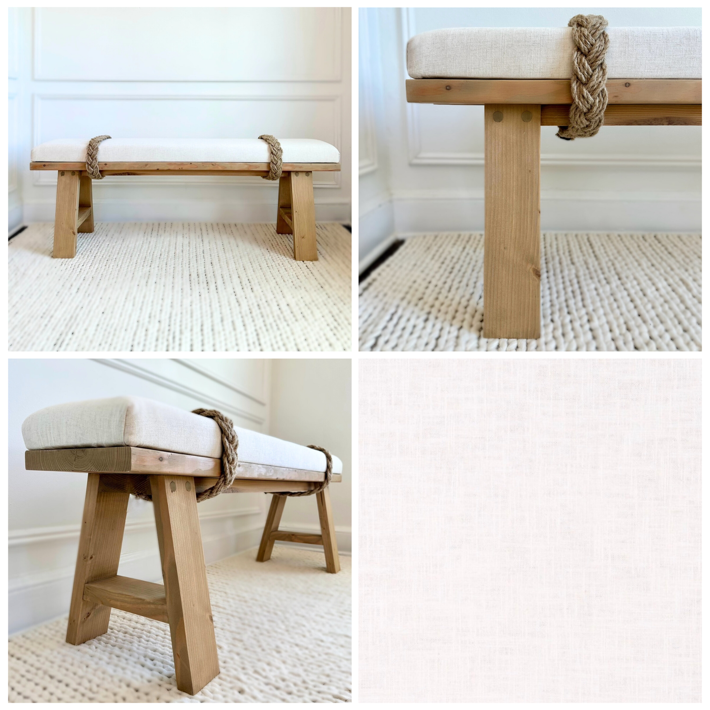 Classic Rope Bench | 'Beach Khaki'