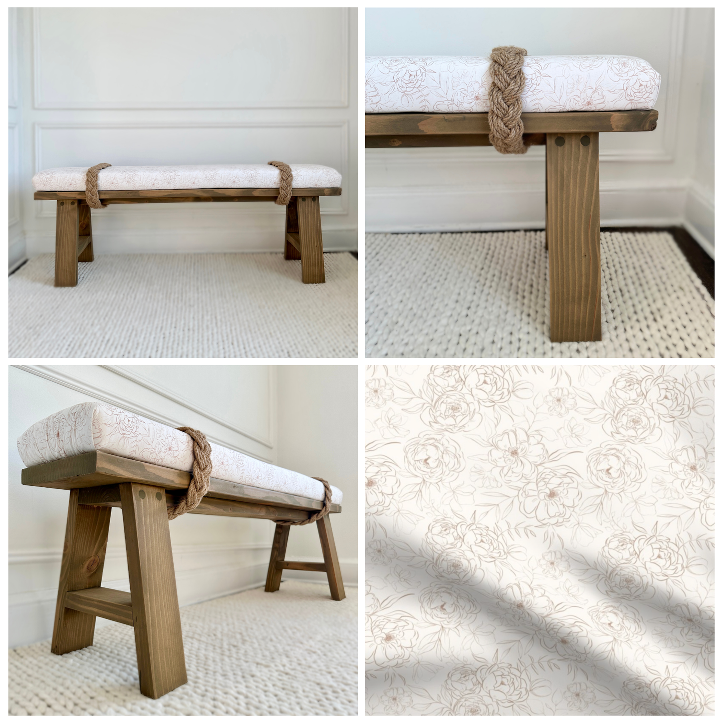 Classic Rope Bench | 'American Wheat'