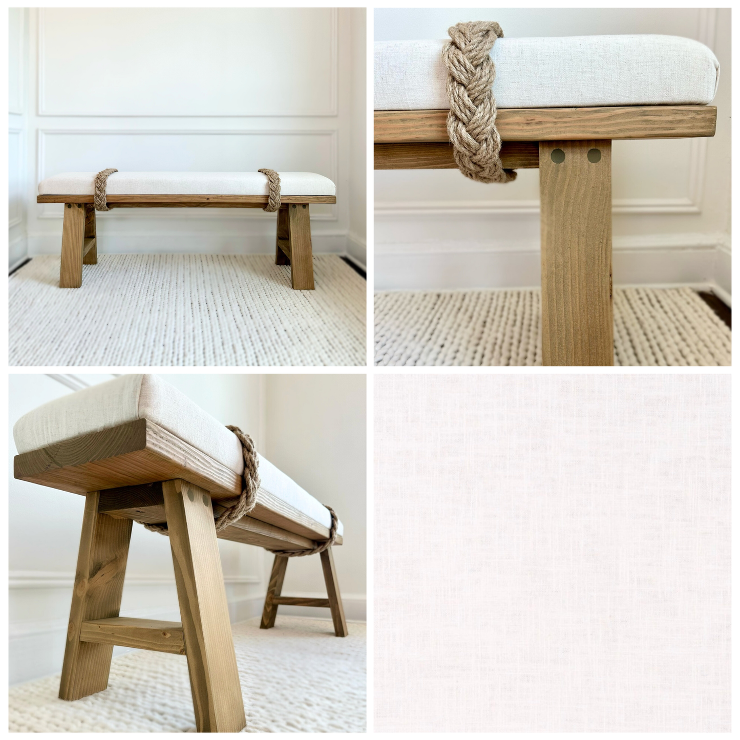 Classic Rope Bench | 'American Wheat'