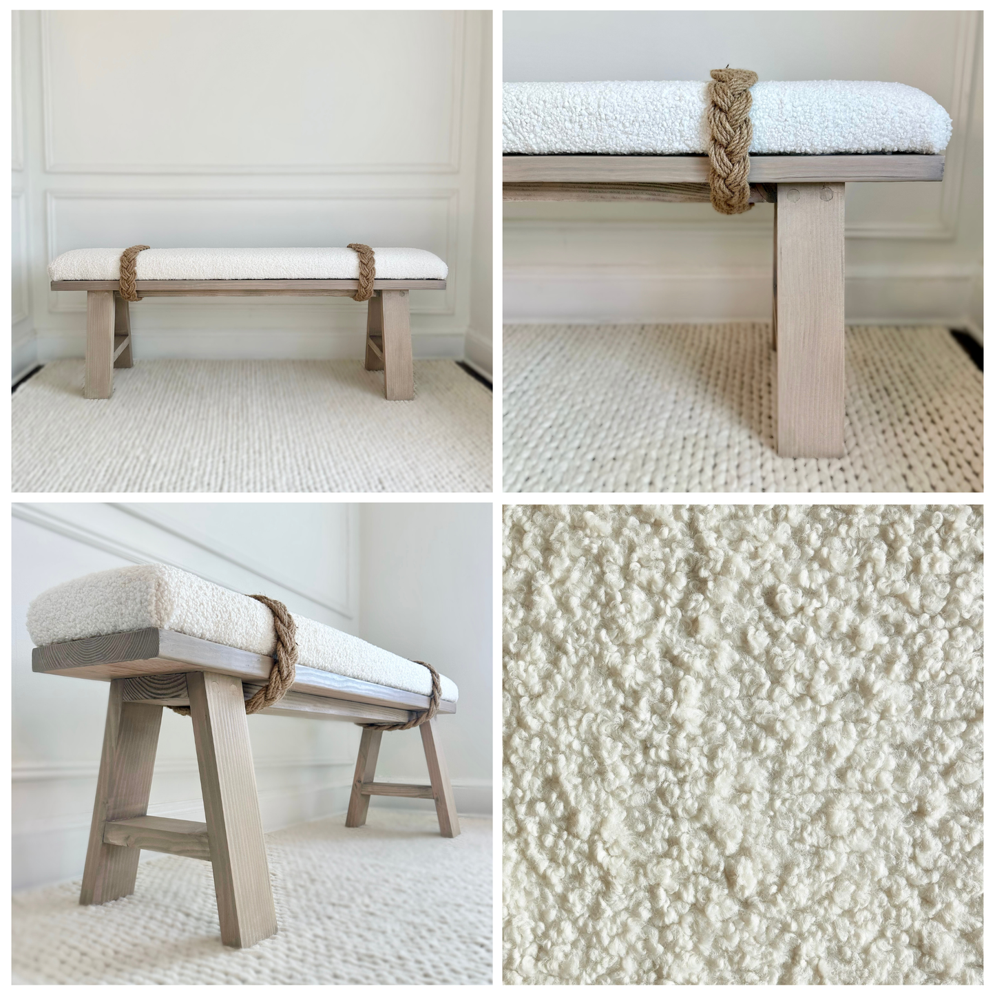 Classic Rope Bench | 'Coastal Gray'