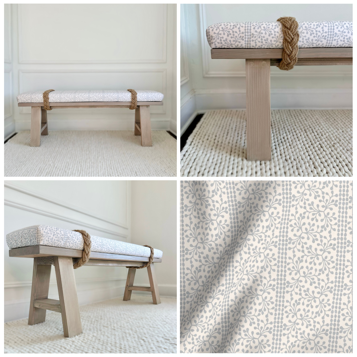 Classic Rope Bench | 'Coastal Gray'