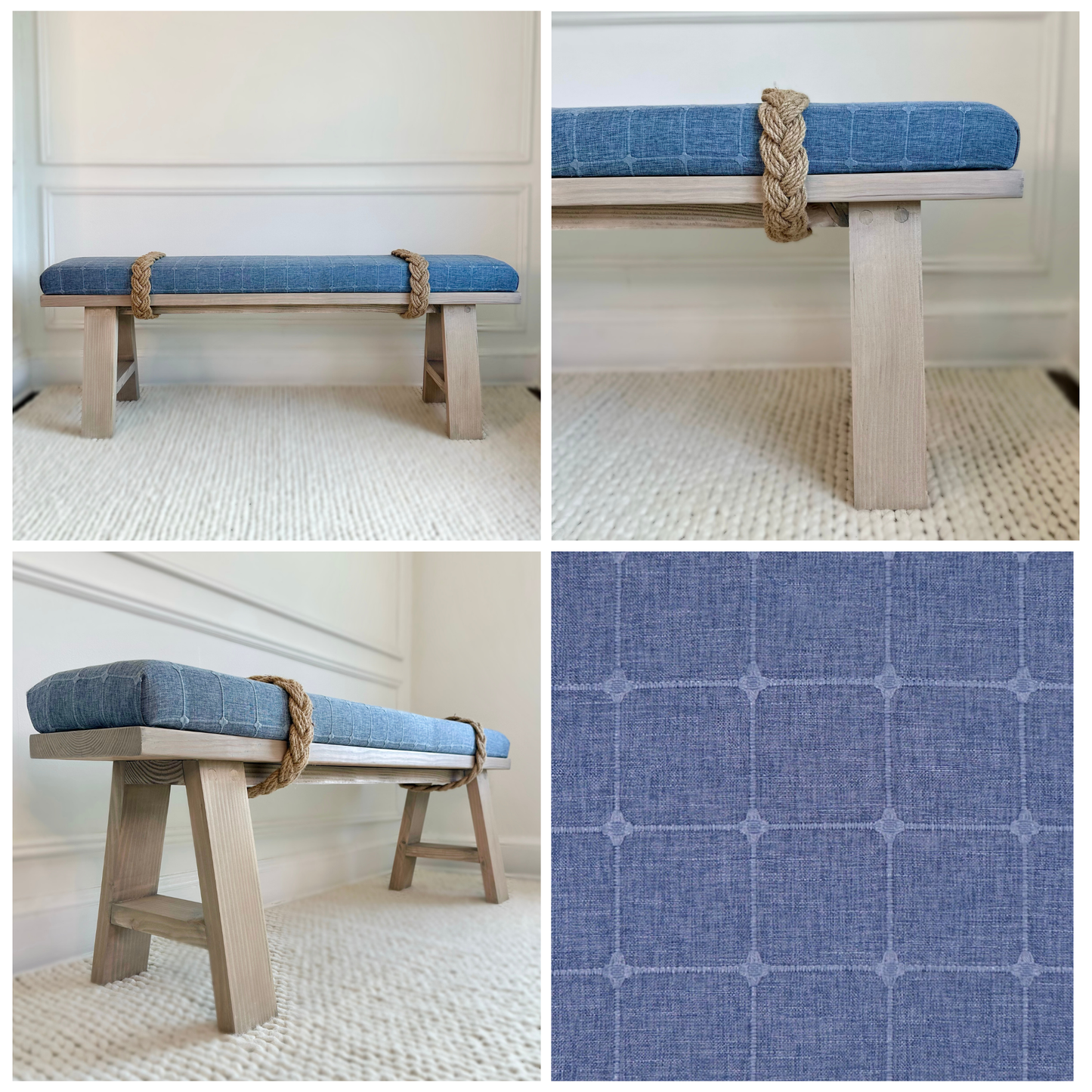 Classic Rope Bench | 'Coastal Gray'