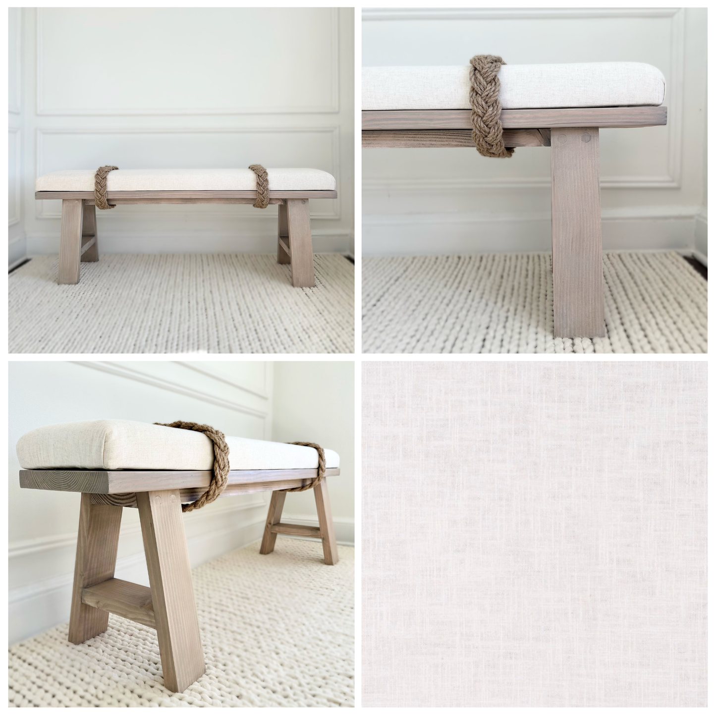 Classic Rope Bench | 'Coastal Gray'