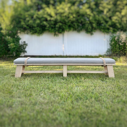 XL Farmhouse Rope Dining Bench