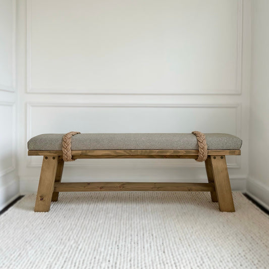 Farmhouse Rope Bench | 'American Wheat'