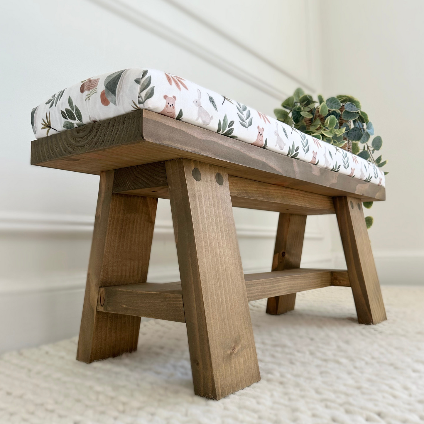 Classic Kids Bench with Cushion | 'American Wheat'