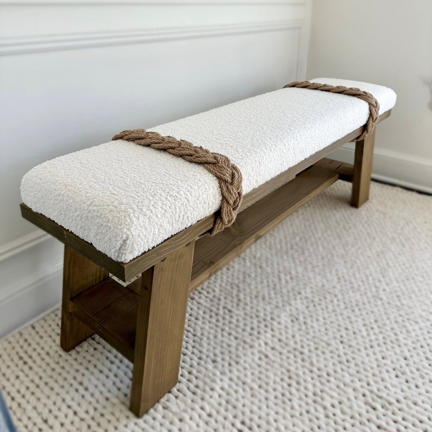 Limited Edition Farmhouse Rope Bench