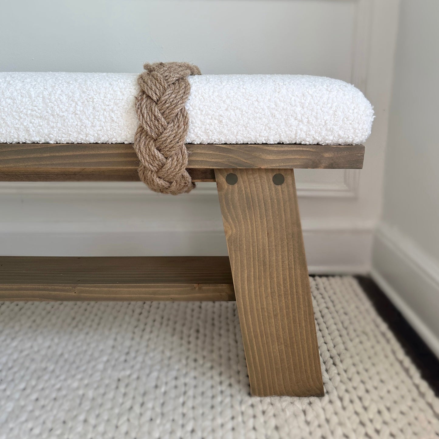 Limited Edition Farmhouse Rope Bench