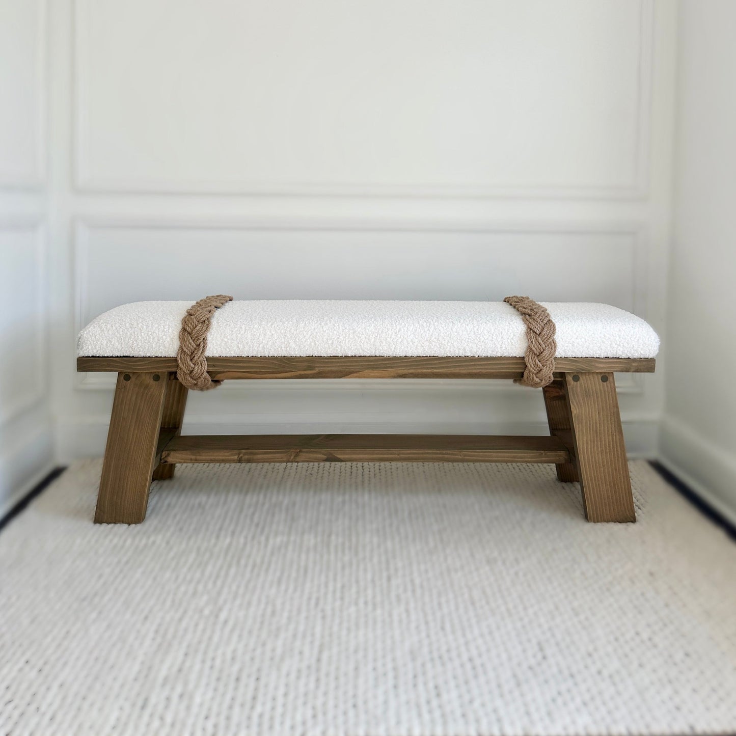 Limited Edition Farmhouse Rope Bench