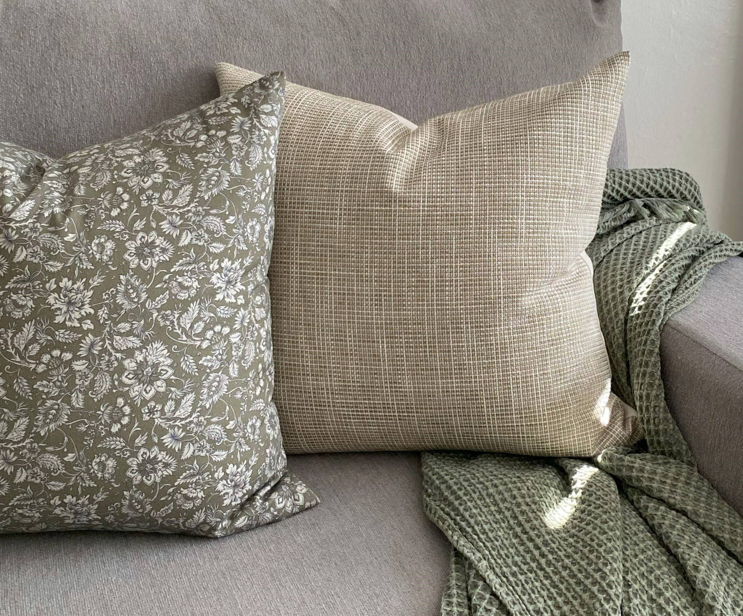 Beige Tan Throw Pillow Cover, Solid Beige Pillow | Layla: 20x20